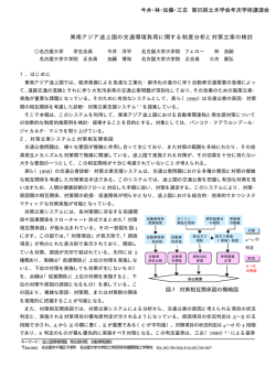 東南アジア途上国の交通環境負荷に関する制度分析と