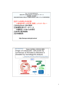 2012 カレーライスのメタボロミクス 金谷
