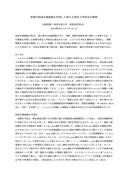 魚類の始原生殖細胞を利用した新たな発生工学技法の展開