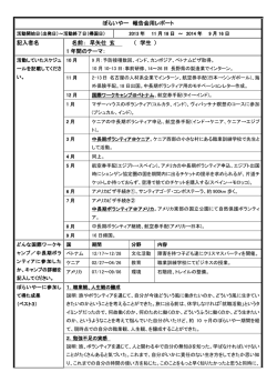 ぼらいやー 報告会用レポート 記入者名 名前： 早矢仕 玄 （ 学生