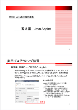 番外編 Java Applet 実用プログラミング演習