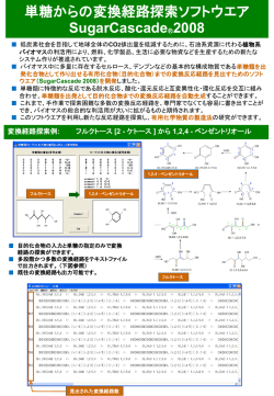 単糖類からの経路探索ソフトウェアSugarCascade 2008