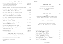 Union Square Tokyo Lunch Favorites Weekly Pasta Lunch Main