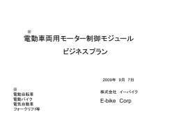電動車両用モーター制御モジュール ビジネスプラン