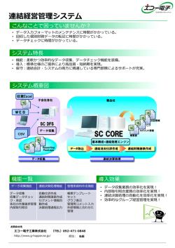 連結経営管理理システム - エコー電子工業株式会社