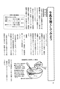 牛乳を加工してみよう