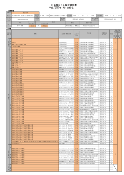 社会福祉法人現況報告書 年4月1日現在 平成 28