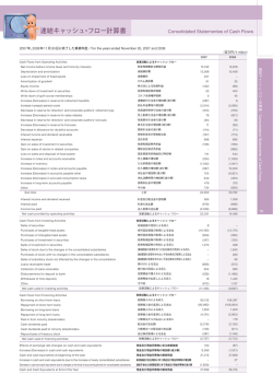 連結キャッシュ・フロー計算書