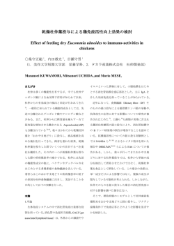 乾燥杜仲葉投与による鶏免疫活性向上効果の検討 Effect of