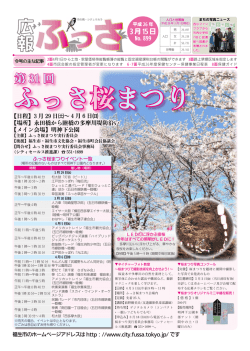 1面 第31回ふっさ桜まつり