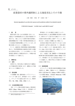 産業資材の紫外線照射による強度劣化とその予測