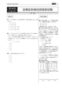 診療放射線技師国家試験