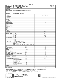habasit 搬送用・駆動用丸ベルト 1519
