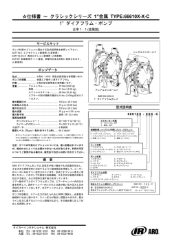 仕様書 ～ クラシックシリーズ 1&rdquo;金属 TYPE:66610X-X