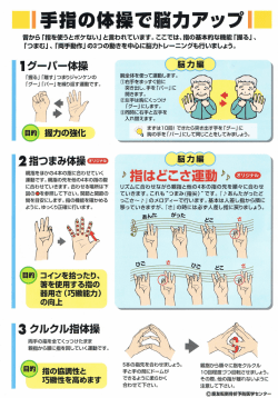 手指の体操で 能力アップ