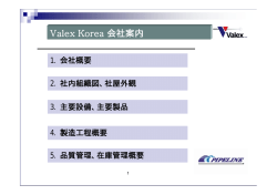 韓国VALEX社 会社案内（PDF） - 即納販売に努めております PIPELINE