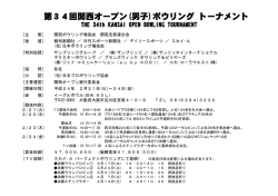 第34回関西オープン(男子)ボウリング トーナメント