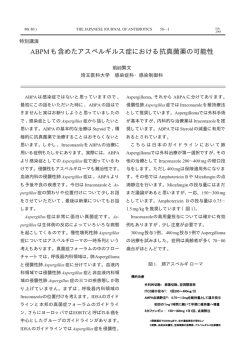 ABPM も含めたアスペルギルス症における抗真菌薬の可能性