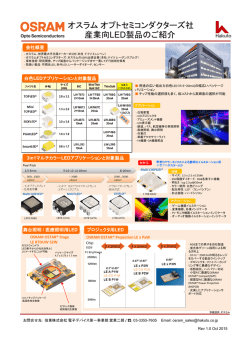 自動車、民生機器、家電、産業向けLED