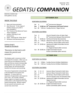 GEDATSU COMPANION - Gedatsu Church of America