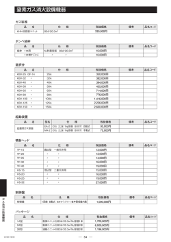 移動式消火設備機器・パッケージ型消火設備 窒素ガス消火設備機器