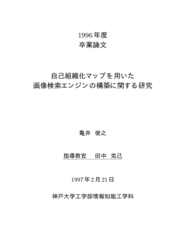 1996年度 卒業論文 自己組織化マップを用いた 画像検索エンジンの構築