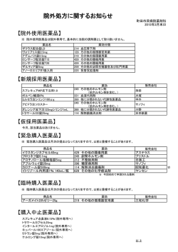 院外処方に関するお知らせ