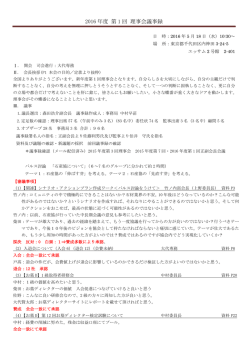 2016年度 第1回 理事会議事録