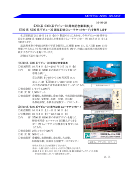 5700系・5300系デビュー30周年記念乗車券とミュー