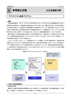 アグリビジネス振興プログラム