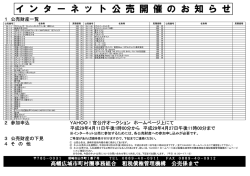 インターネット公売チラシ