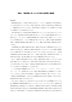 補遺6 動物実験に用いられる代表的な麻酔薬と鎮痛薬