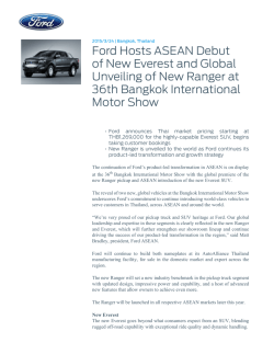Ford Hosts ASEAN Debut of New Everest and Global Unveiling of