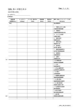 QSL カードのリスト