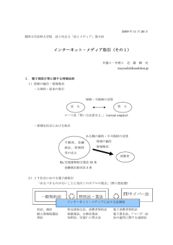 インターネット・メディア取引（その1） IT/サイバー法 一般契約法 特別法