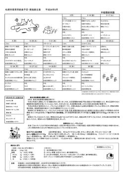 給食だより 平成28年9月号