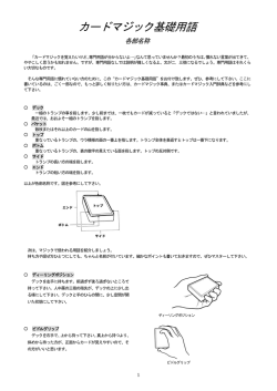 カードマジック基礎用語
