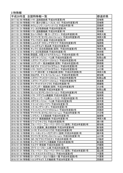 2.特殊報 平成28年度 全国特殊報一覧 都道府県
