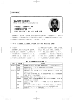 食品用酵素の市場動向