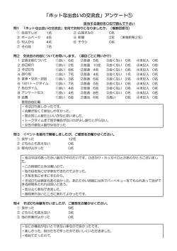 1月31日ホットな出会いの交流会アンケート集計.