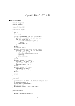 OpenGL 基本プログラム例
