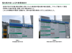 電光掲示板による作業環境表示