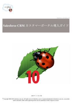 Salesforce CRM カスタマーポータル導入ガイド