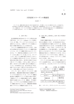 天然素材コラーゲンの機能性 - 一般財団法人 日本皮革研究所