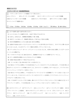 球技について3 バスケットボール BASKETBALL