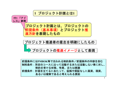 1 プロジェクト計画とは1 プロジェクト計画とは