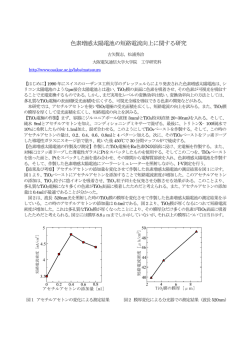 色素増感太陽電池の短絡電流向上に関する研究