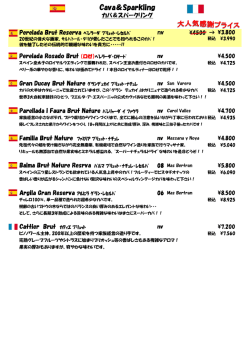 Cava＆Sparkling