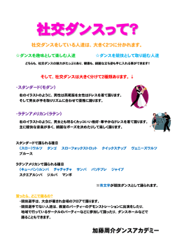 詳しくはこちら - 加藤周介ダンスアカデミー