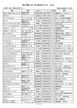 読み聞かせに向く絵本のリスト 低学年